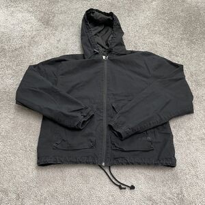 The North Face Black Utility Jacket with Hood and Adjustable Hem